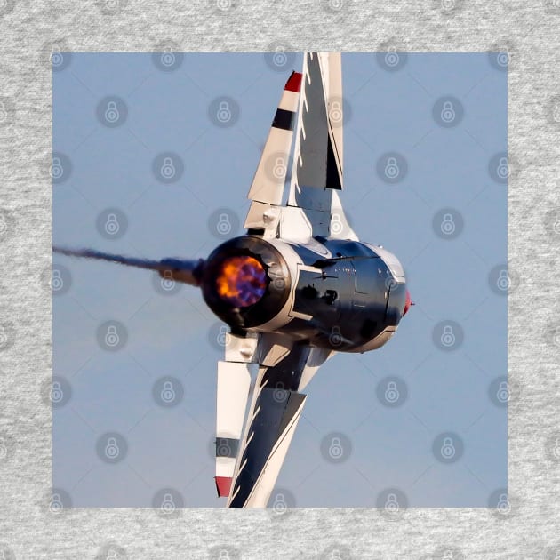 Thunderbird F-16C Afterburner Close-Up by acefox1